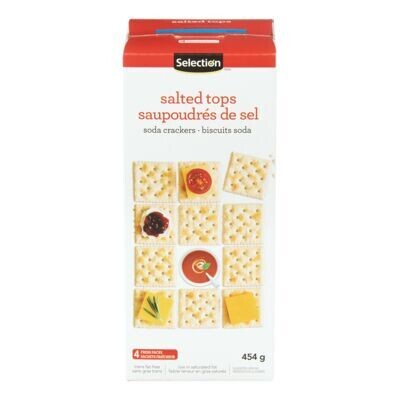 SELECTION Biscuits soda saupoudrés de sel 4x113,5 g