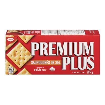 PREMIUM PLUS Biscuits soda saupoudrés de sel 225 g