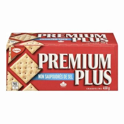 PREMIUM PLUS Biscuits soda non saupoudrés de sel 450 g