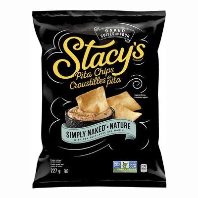 STACY&#39;S Croustilles de pita au sel marin, Simply Naked 227 g