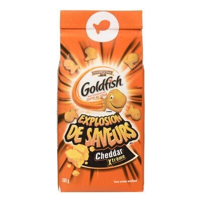 PEPPERIDGE FARM Craquelins cuits au four à saveur de cheddar extrême, Goldfish 180 g