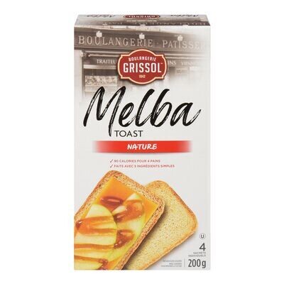 GRISSOL Biscottes Melba nature 200 g