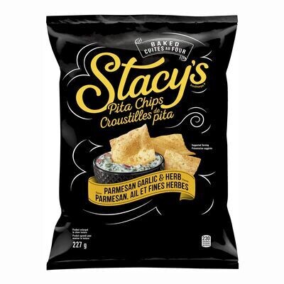 STACY&#39;S Croustilles de pita au parmesan, ail et fines herbes 227 g