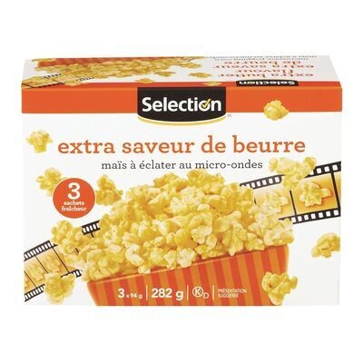 SELECTION Maïs soufflé extra saveur de beurre 282 g
