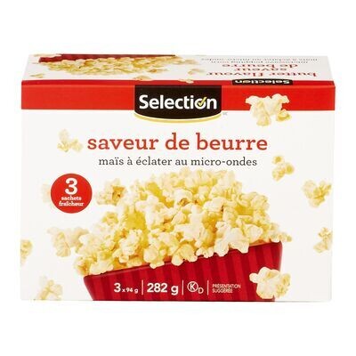 SELECTION Maïs soufflé à saveur de beurre 282 g