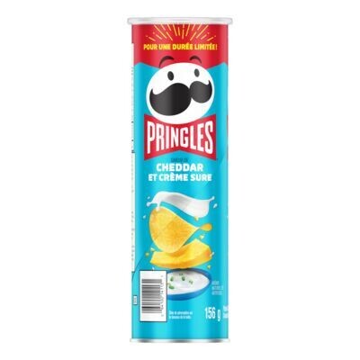 PRINGLES Croustille à saveur de cheddar et crème sure 156 g