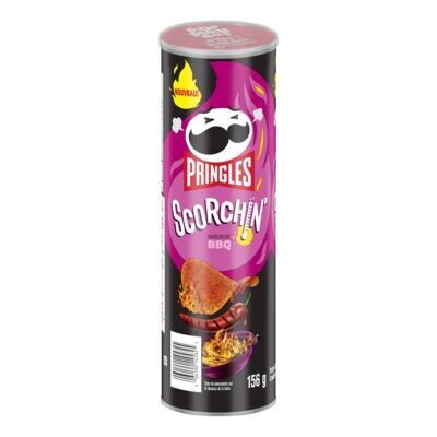 PRINGLES Croustilles à saveur BBQ. Scorchin 156 g