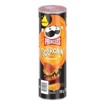 PRINGLES Croustille épicé à saveur de cheddar. Scorchin 156 g