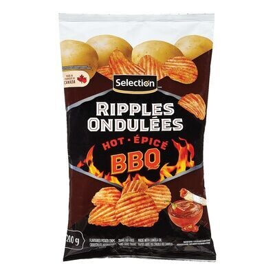 SELECTION Croustilles ondulées à saveur de BBQ épicé 200 g