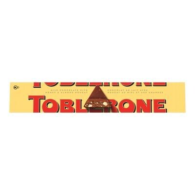 TOBLERONE Chocolat au lait suisse avec nougat au miel et aux amandes 100 g