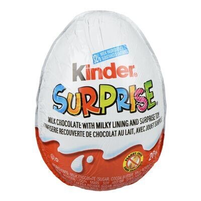 KINDER SURPRISE Œuf en chocolat au lait avec jouet surprise 20 g