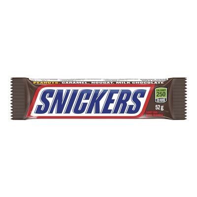 MARS Barre de chocolat, Snickers 52 g