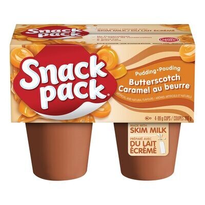 SNACK PACK Coupes de pouding caramel au beurre 4x99 g