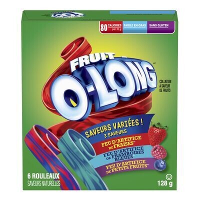 BETTY CROCKER Roulés aux fruits assortis de saveurs variées, Fruit-O-Long 128 g