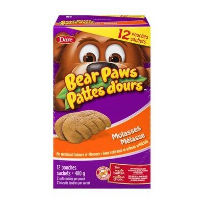 DARE Biscuits tendres à la mélasse. Pattes d&#39;ours 480 g