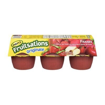 MOTT&#39;S Compote de pomme et fraise, Fruitsations 6x111 g