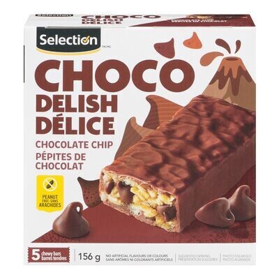SELECTION Barres tendres granola aux pépites de chocolat 5 barres