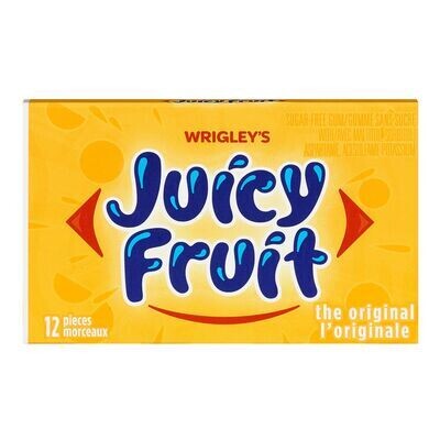 WRIGLEY&#39;S Gomme sans sucre à saveur originale, Juicy Fruit 1 un