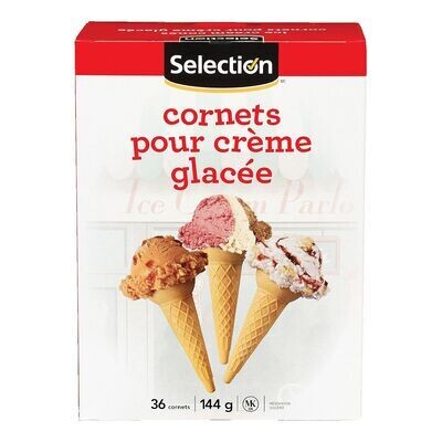 SELECTION Cornets pour crème glacée 36 un