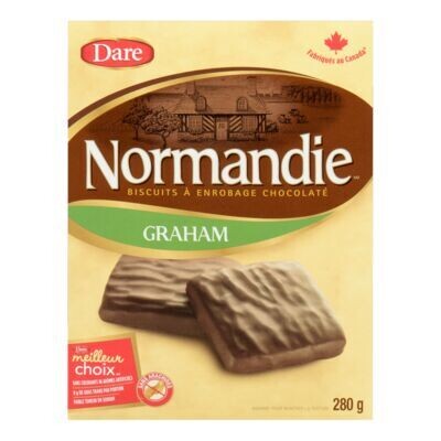DARE Biscuits Graham enrobés de chocolat, Normandie 280 g