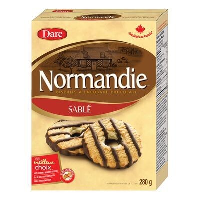 DARE Biscuits sablés enrobés de chocolat, Normandie 280 g