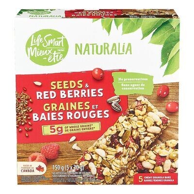 MIEUX-ÊTRE Barres tendres granola aux graines et baies rouges, Naturalia 150 g