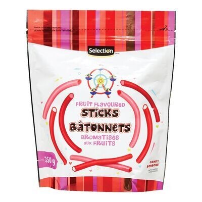 SELECTION Bâtonnets de bonbons aromatisés aux fruits 350 g