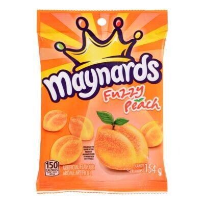 MAYNARDS Bonbons en gélatine surs à la pêche, Fuzzy Peach 154 g