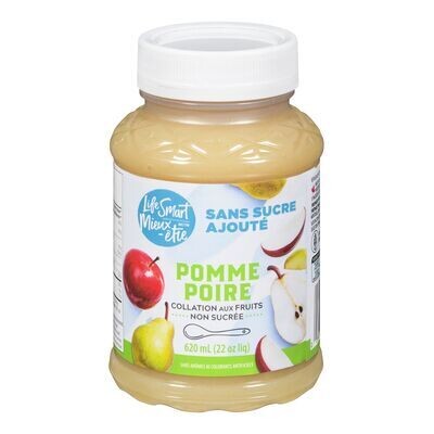 MIEUX ÊTRE Compotes de pommes et poires non sucrées 620 mL