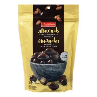 IRRESISTIBLES Amandes enrobées de chocolat noir 300 g