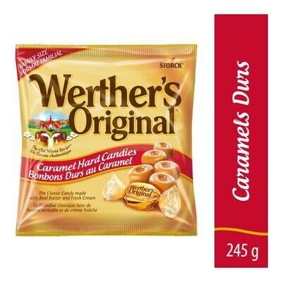 WERTHER&#39;S ORIGINAL Bonbons durs au caramel, Format familial 245 g