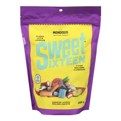 MONDOUX Mélange de réglisses assorties, Sweet Sixteen 400 g