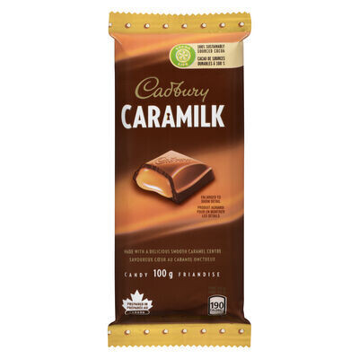 CADBURY Barre de chocolat, Caramilk 100 g
