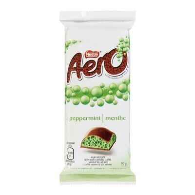 NESTLÉ Tablette de chocolat au lait avec centre à la menthe, Aero 95 g