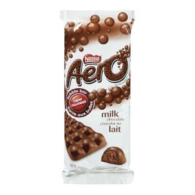 NESTLÉ Barre de chocolat au lait, Aero 97 g