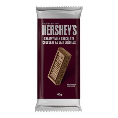 HERSHEY&#39;S Barre de chocolat au lait crémeux 100 g