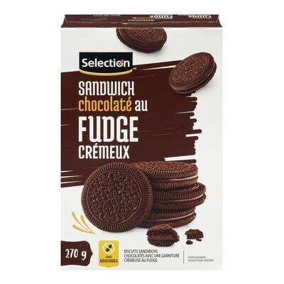SELECTION Biscuits au chocolat et fudge 270 g