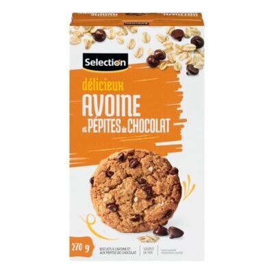 SELECTION Biscuits à l&#39;avoine et aux pépites de chocolat 270 g