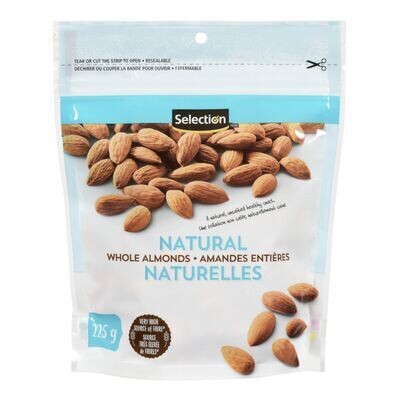 SELECTION Amandes entières naturelles 225 g
