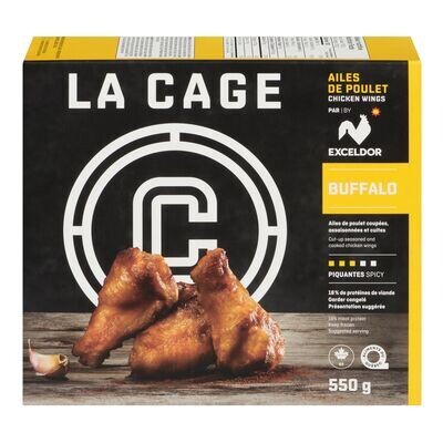 LA CAGE Ailes de poulet Buffalo surgelées 550 g