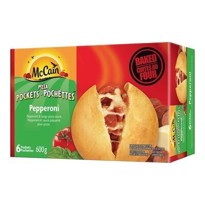 MCCAIN Pizza Pochettes au pepperoni surgelées 600 g