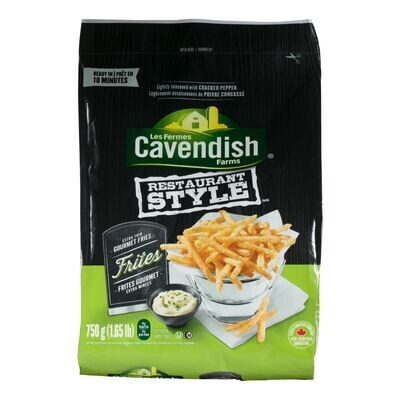 LES FERMES CAVENDISH Frites gourmet extra minces, Restaurant Style 750 g