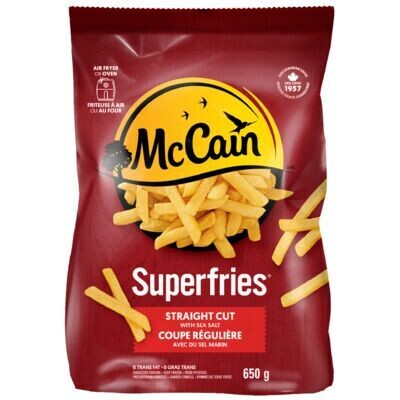 MCCAIN Frites coupe régulière surgelées, Superfries 650 g
