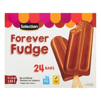 SELECTION Barres laitières au fudge 24x60 mL
