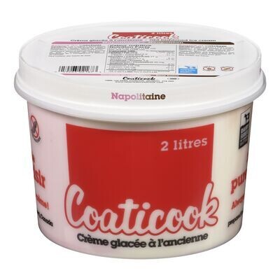 COATICOOK Crème glacée napolitaine 2 L