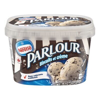 PARLOUR Dessert glacé à saveur de biscuits et crème 1,5 L