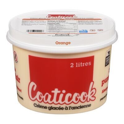 COATICOOK Crème glacée à l&#39;ancienne à saveur d&#39;orange 2 L