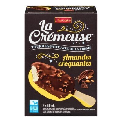 IRRESISTIBLES Barres de crème glacée avec amandes croquantes 4x88 mL