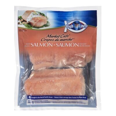 HIGH LINER Saumon sauvage du Pacifique désarêté surgelé, Coupes du marché 227 g