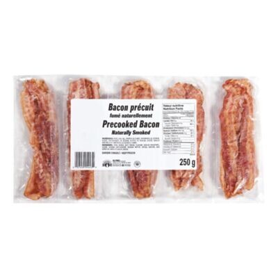 Bacon précuit fumé surgelé 250 g